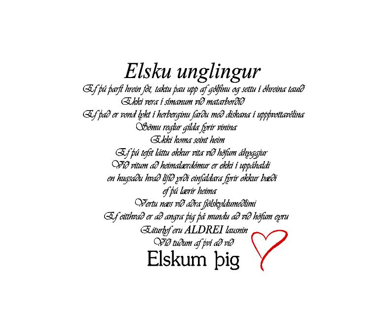 Elsku unglingur