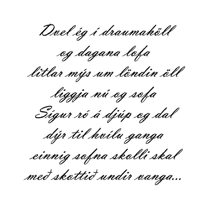 dvel ég í draumahöll