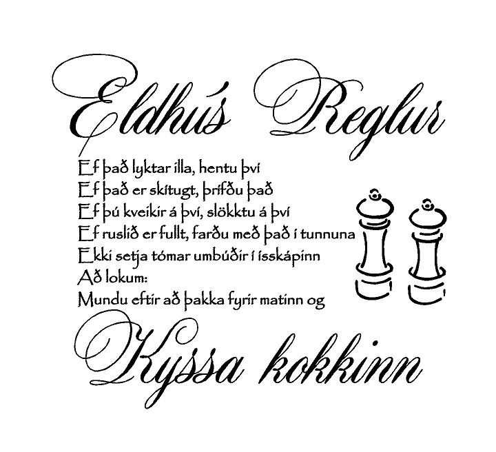  Eldhús reglur