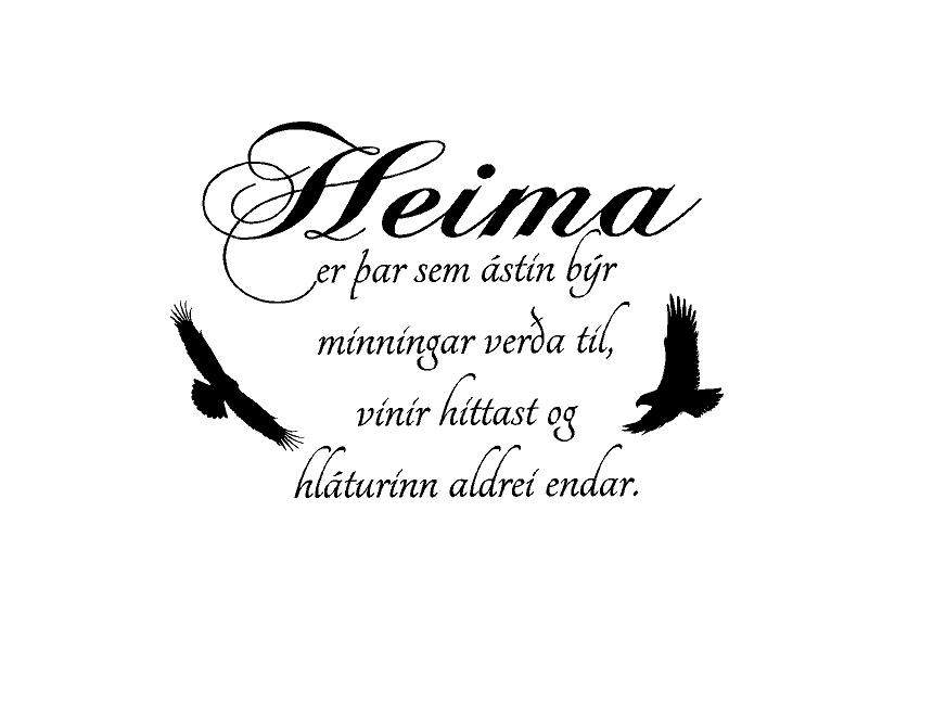 Heima og Krummum.