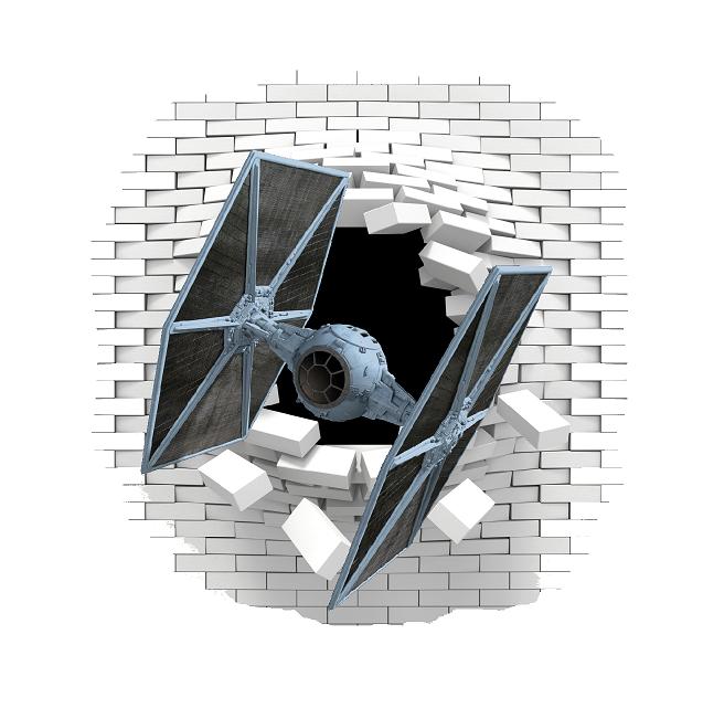 Star Wars 4 - hola í vegg